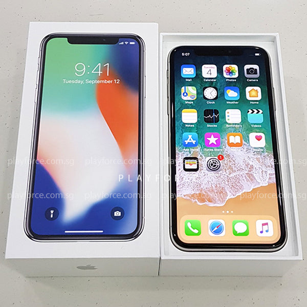 iPhone X (256GB, Silver)