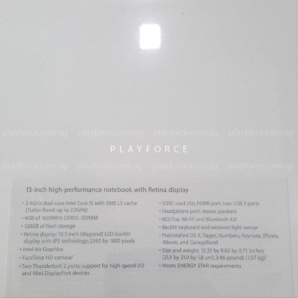 Macbook Pro Late 2013, 13-inch Retina Display, 128GB