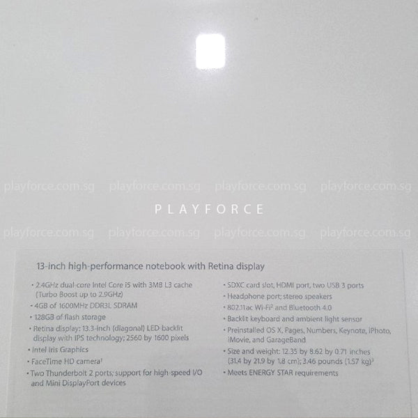 Macbook Pro Late 2013, 13-inch Retina Display, 128GB