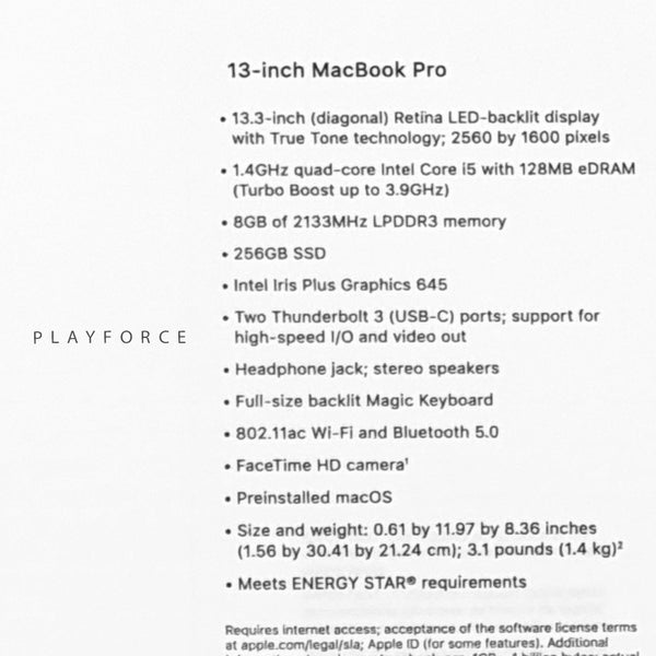 MacBook Pro 2020 (13-inch, 256GB, 2 Ports, Silver)(Sealed)