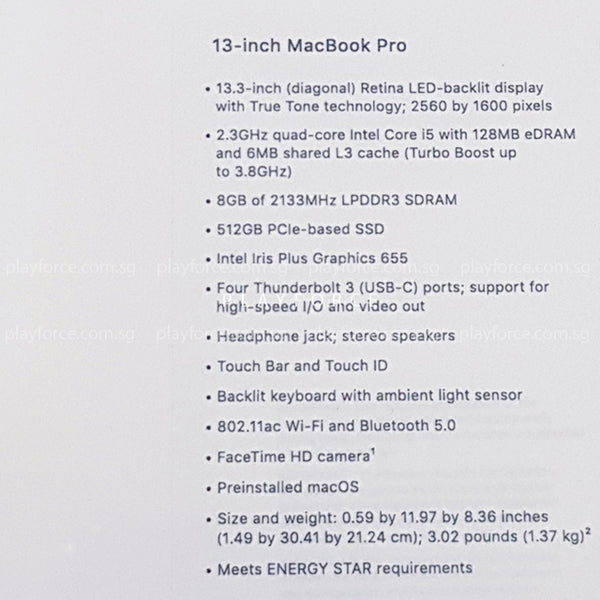 Macbook Pro 2018 (13-inch Touch Bar, 512GB, Space)(Brand New+Apple Care)